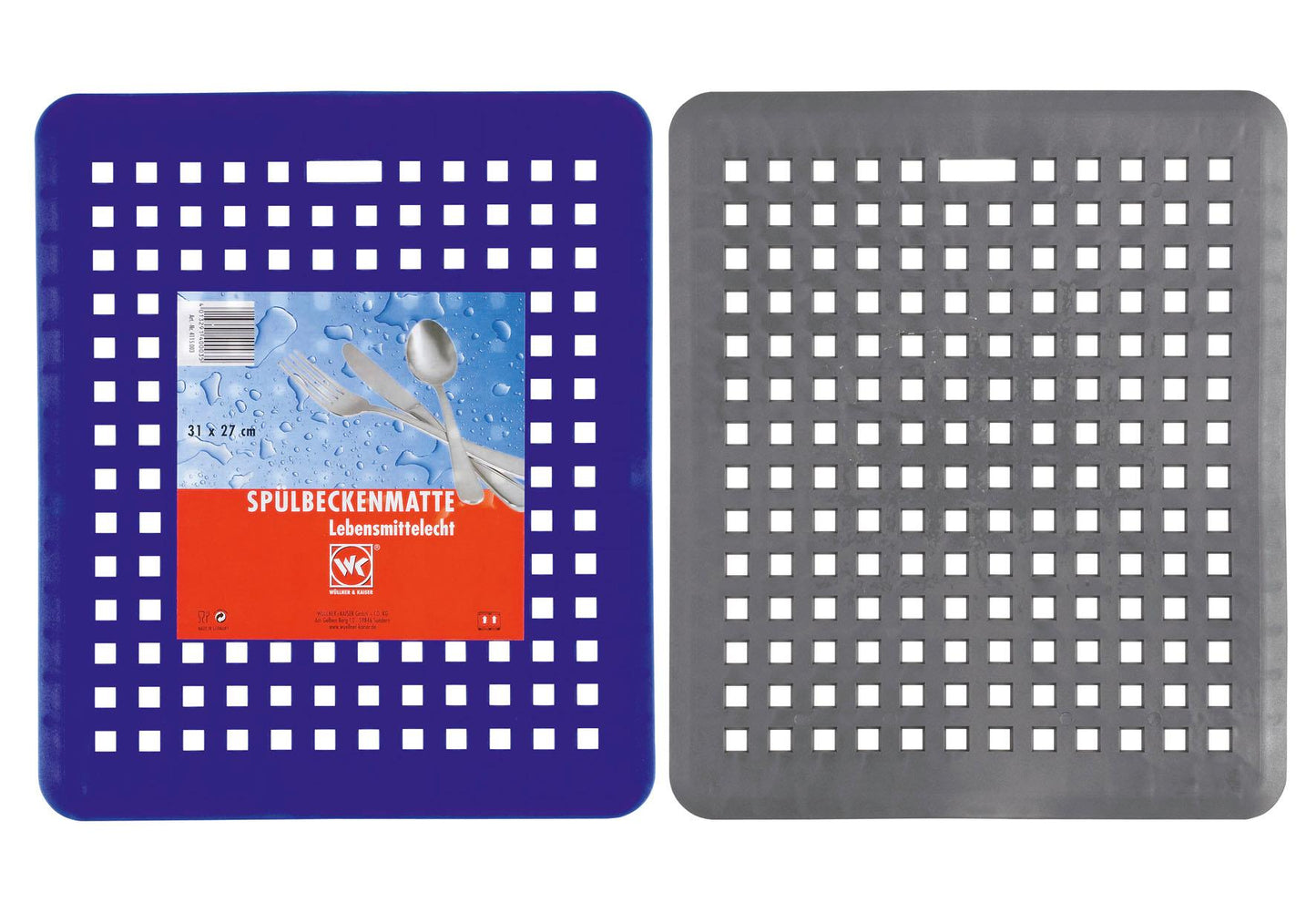 WÜLLNER & KAISER Spülbeckenmatte eckig 315x27cm grau - VPE: 10