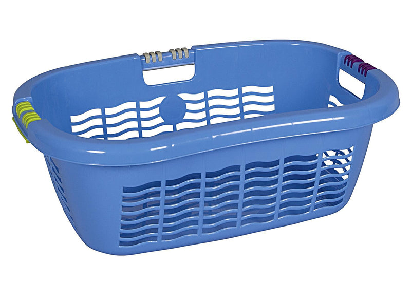 LOCKweißER Wäschekorb Ergo mit Softgriff 65 l 65x45x25cm blau - VPE: 5