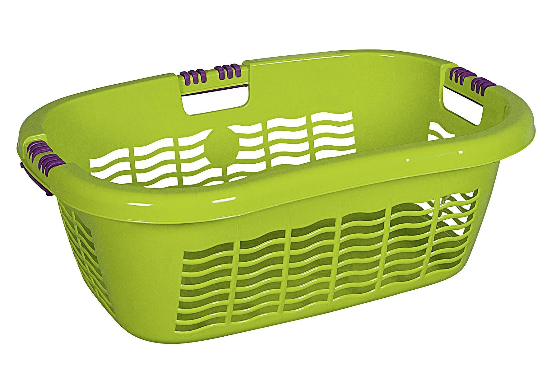 LOCKweißER Wäschekorb Ergo mit Softgriff 65x45x25cm limone - VPE: 5
