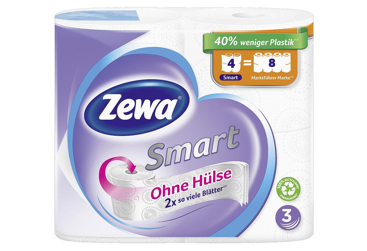 ZEWA Toilettenpapier 'Smart' 4er Pack - VPE: 9