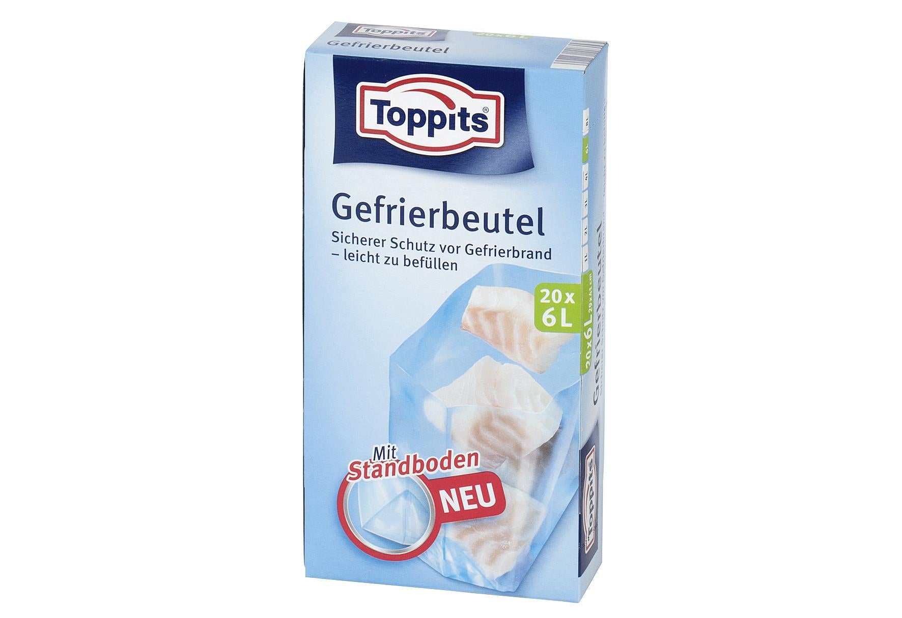 TOPPITS Gefrierbeutel 27x50cm 6l Pack 20 Stück