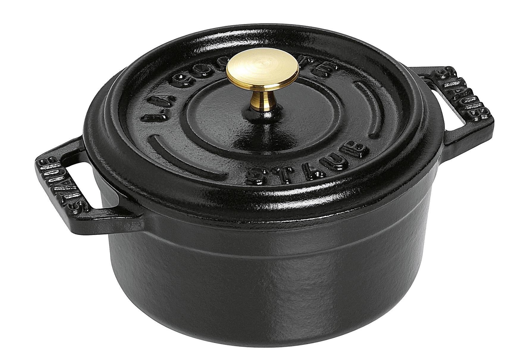 STAUB Cocotte Bräter Mini nClassic Gusseisen 025 l Ø10cm schwarz