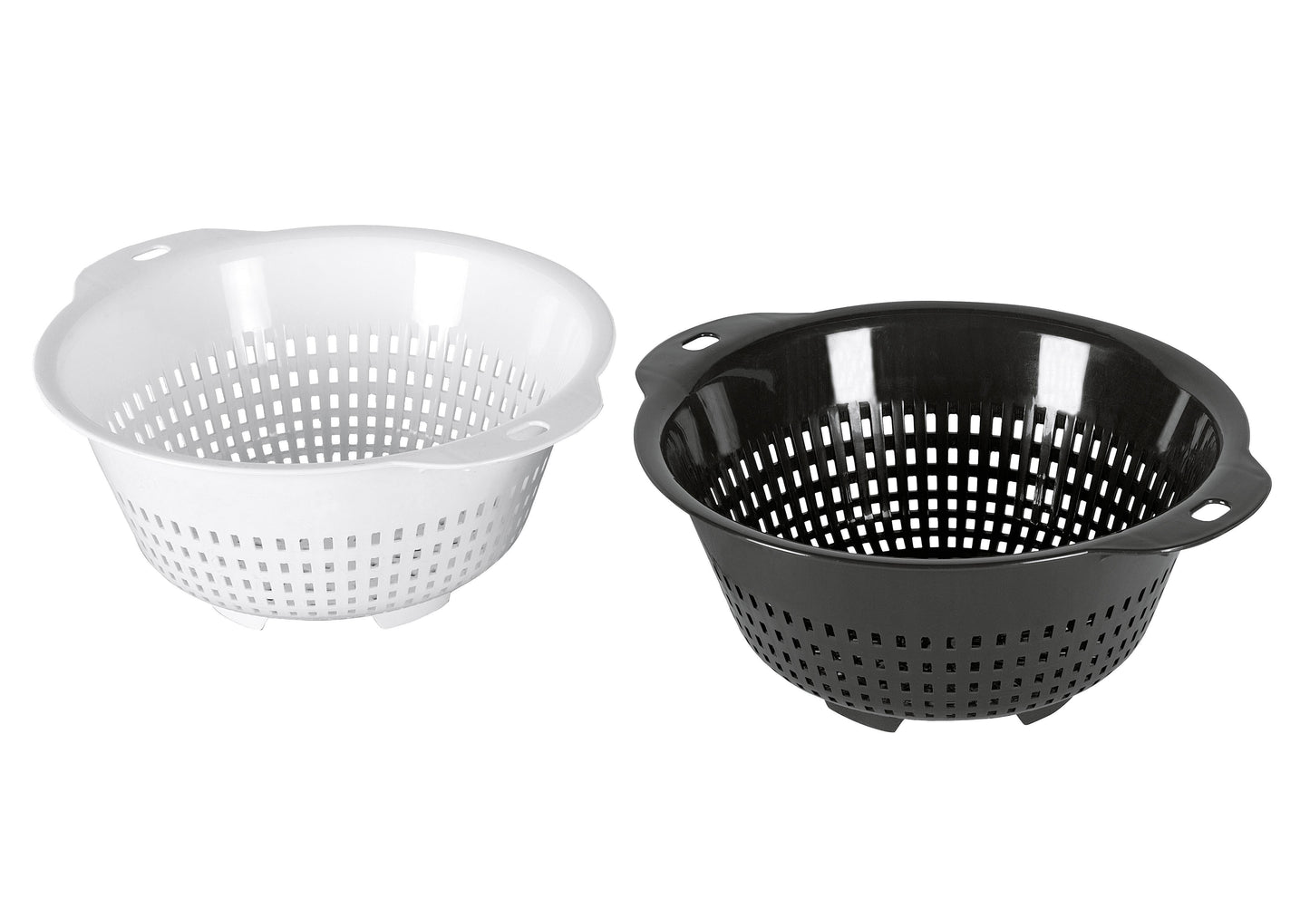 my basics Salatseiher Ø31cm weiß / anthrazit - VPE: 5