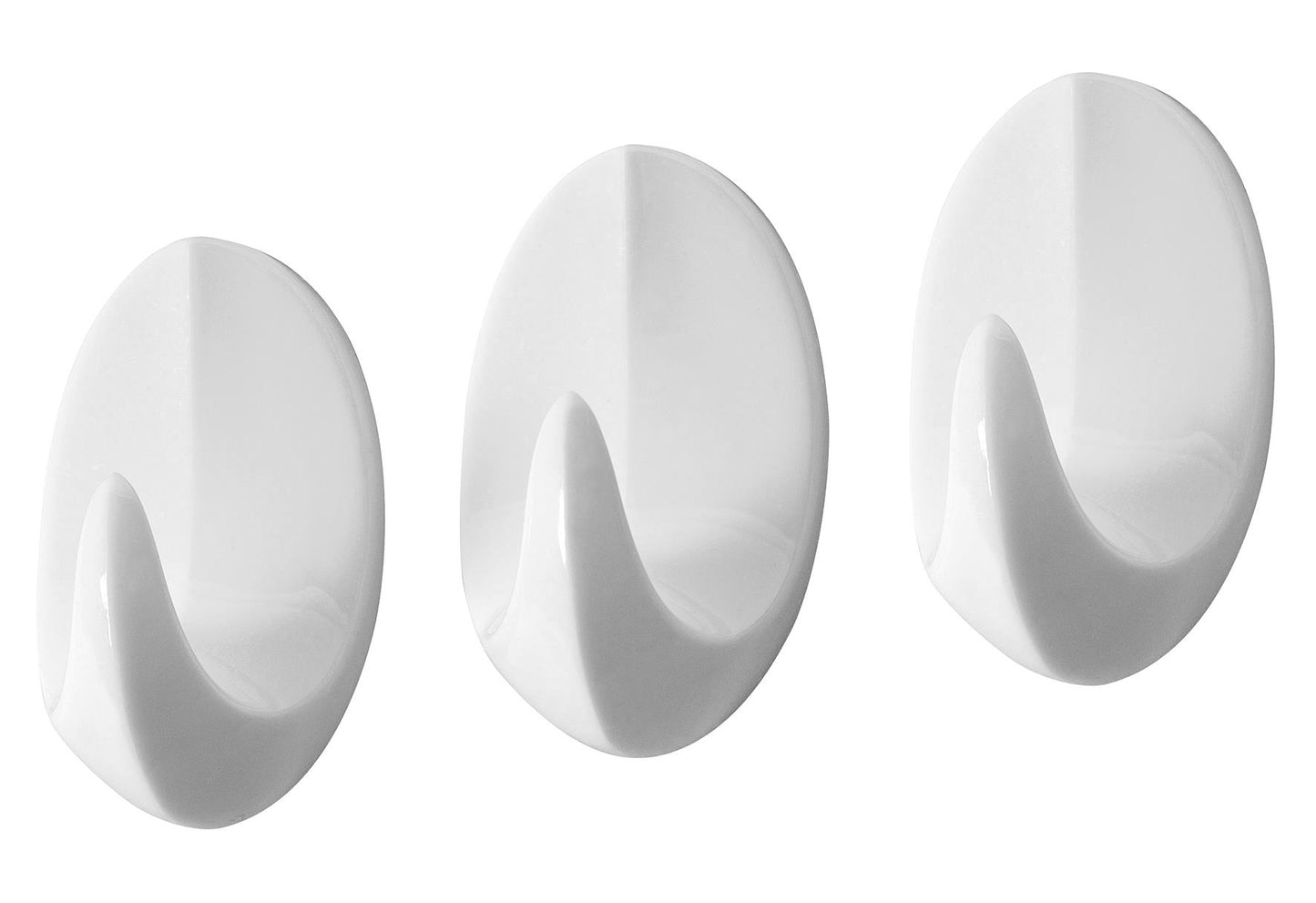 my basics Allroundhaken klein weiß 3er Karte - VPE: 5
