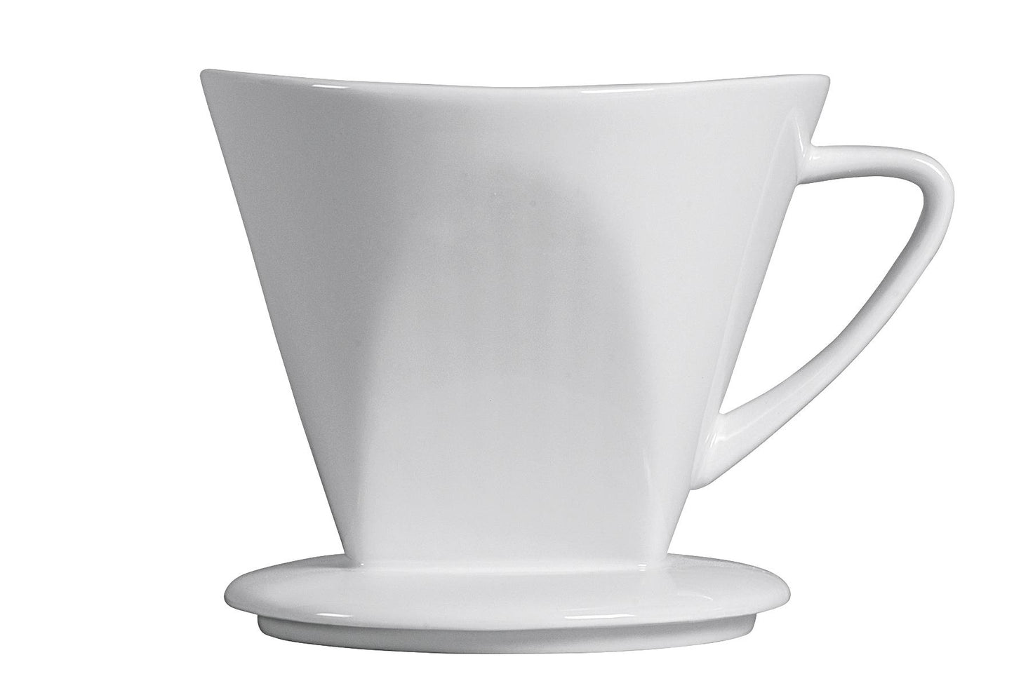 Kaffeefilter 1 x 4 Porzellan spülmaschinenfest 1 - Loch 115cm Ø13cm weiß