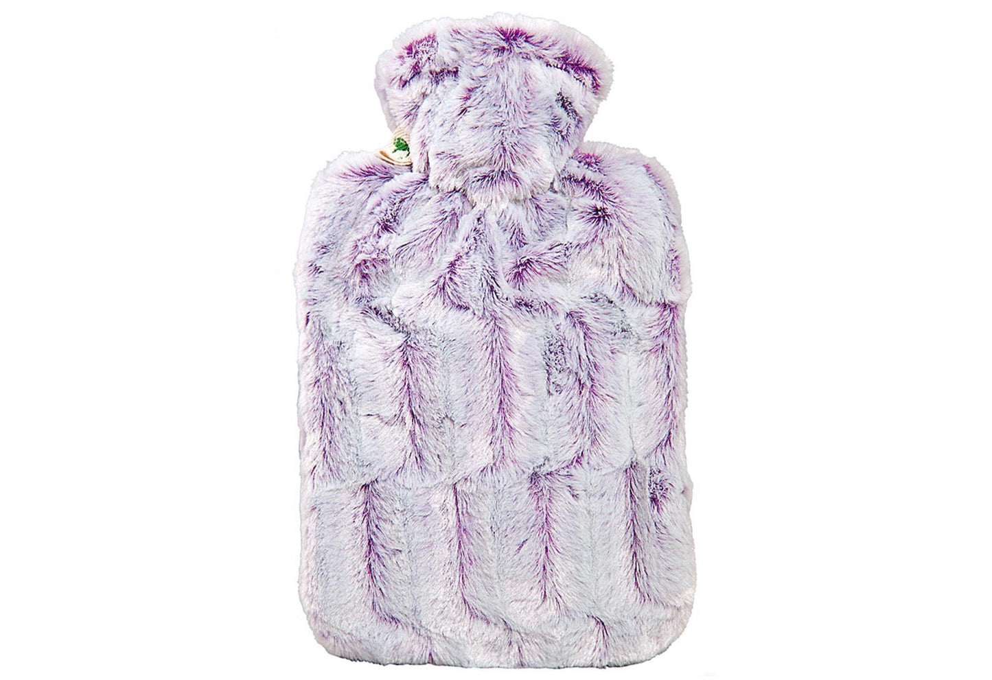 HUGO FROSCH Wärmflasche Klassik Hochflor-Flauschbezug 18 l lila/silber melange