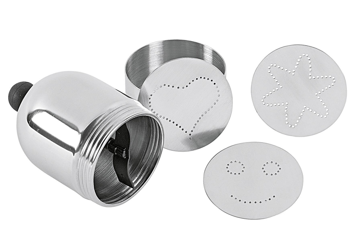 cilio tisch-accessoires Dekorierstreuer 3 Schablonen Edelstahl poliert