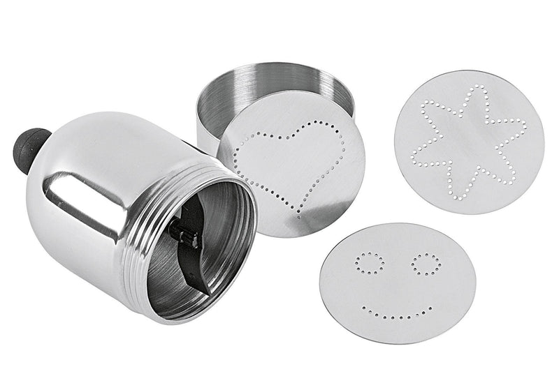 cilio tisch-accessoires Dekorierstreuer 3 Schablonen Edelstahl poliert