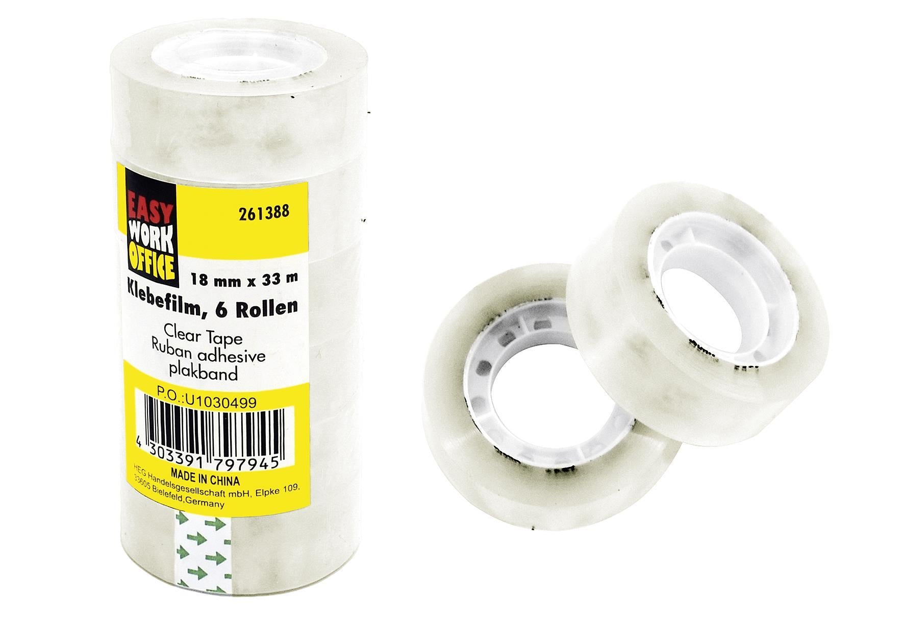 EASY WORK Ersatzklebebänder 6 Rollen - VPE: 12