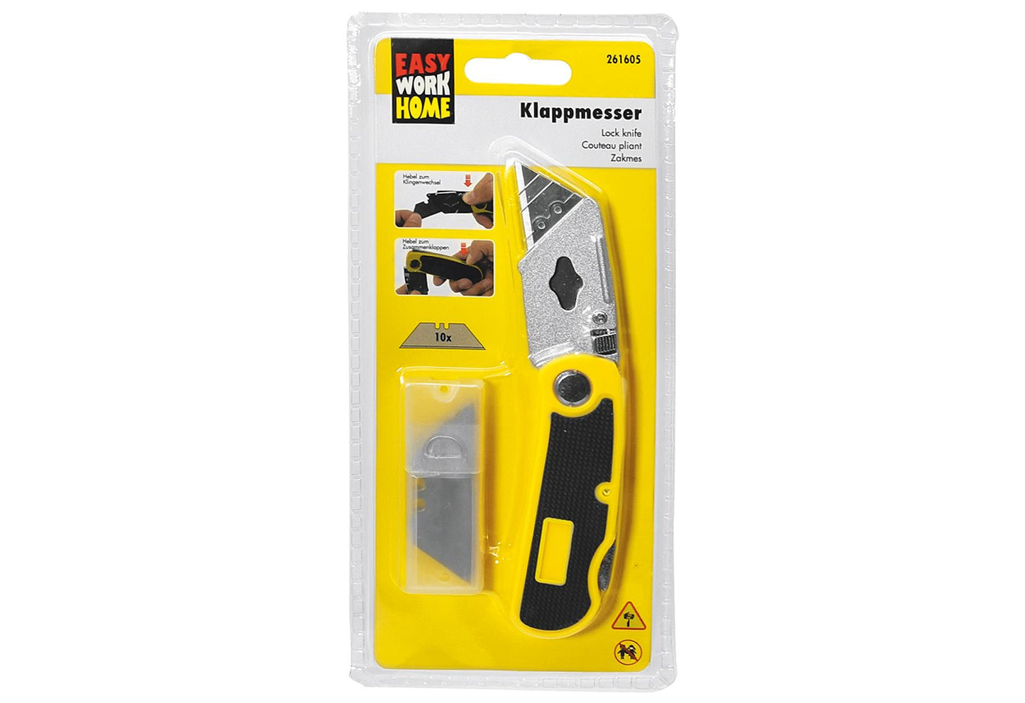 EASY WORK Klappmesser inkl 10 Trapeklingen - VPE: 6