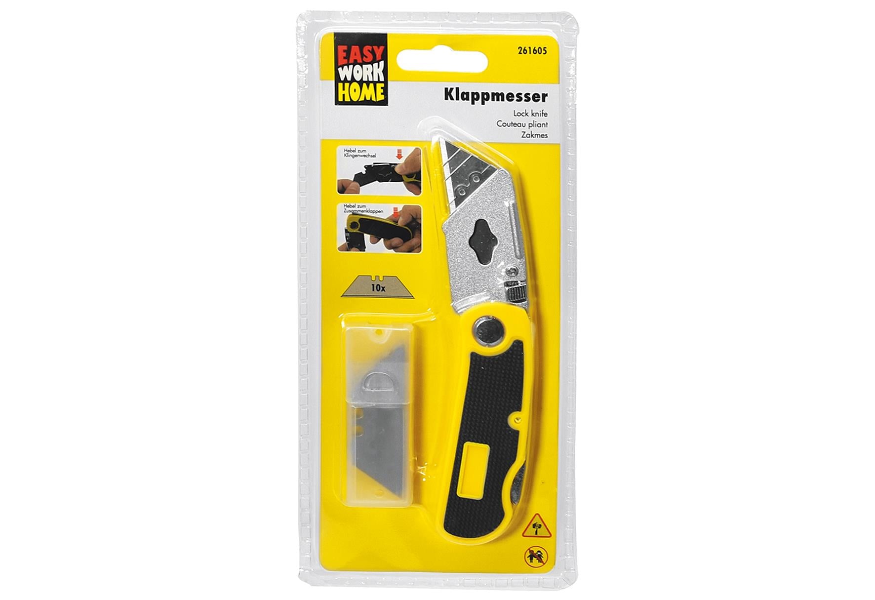 EASY WORK Klappmesser inkl 10 Trapeklingen - VPE: 6