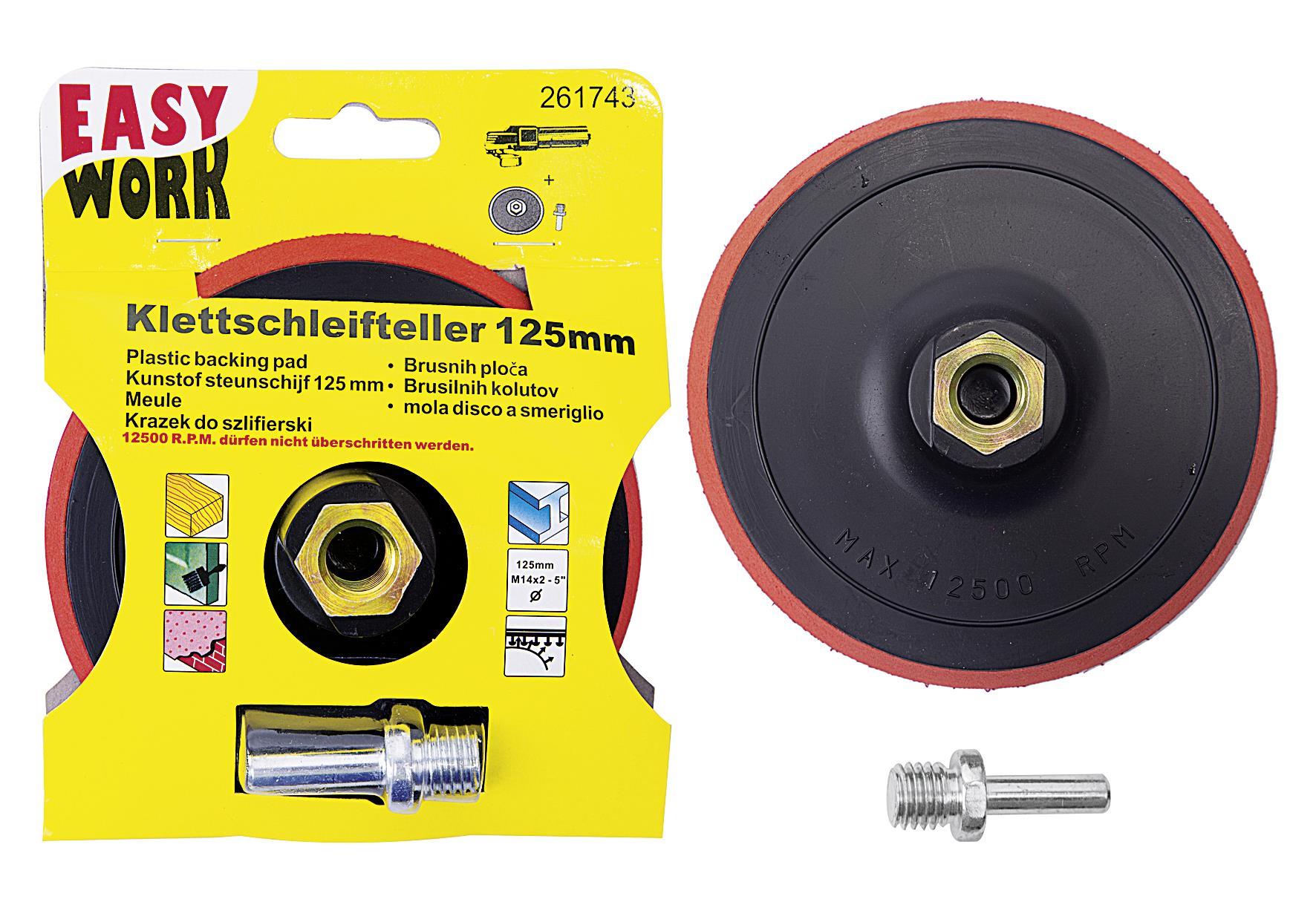 EASY WORK Klettschleifteller - VPE: 5