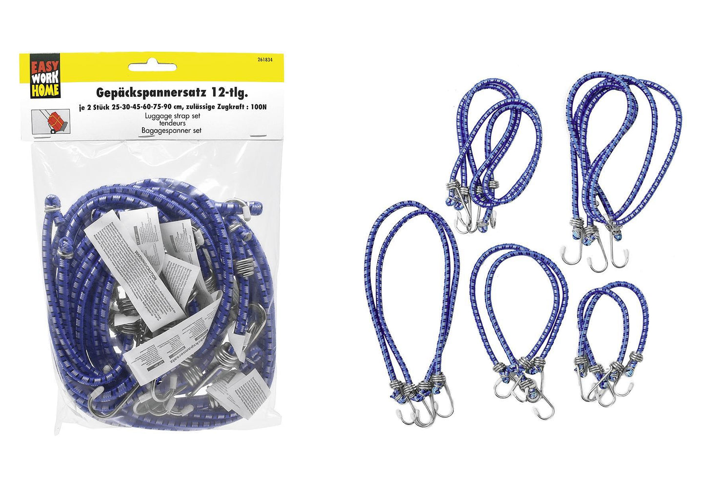 EASY WORK Gepäckspannersatz 12-teilig - VPE: 4