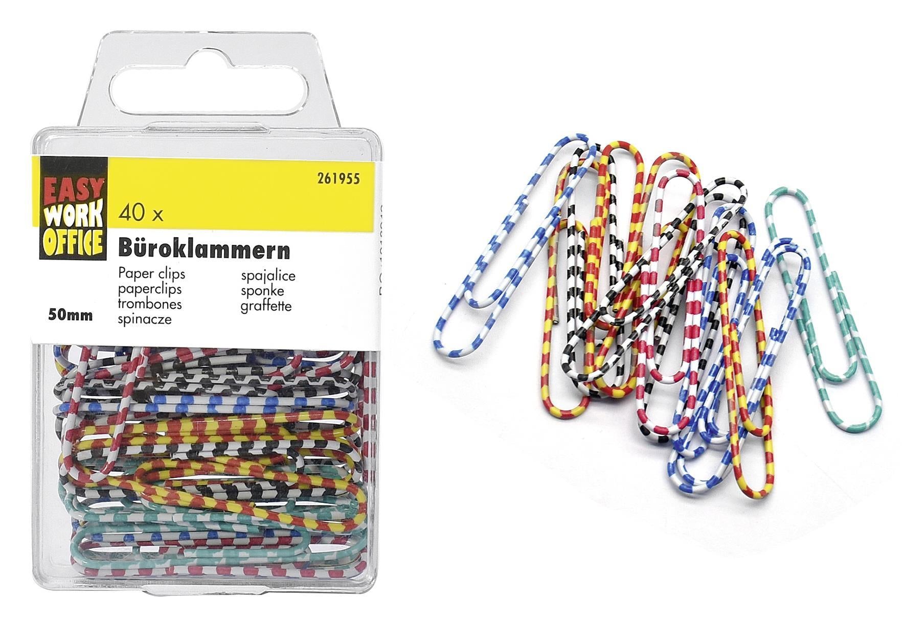 EASY WORK Büroklammern 40er Pack - VPE: 12