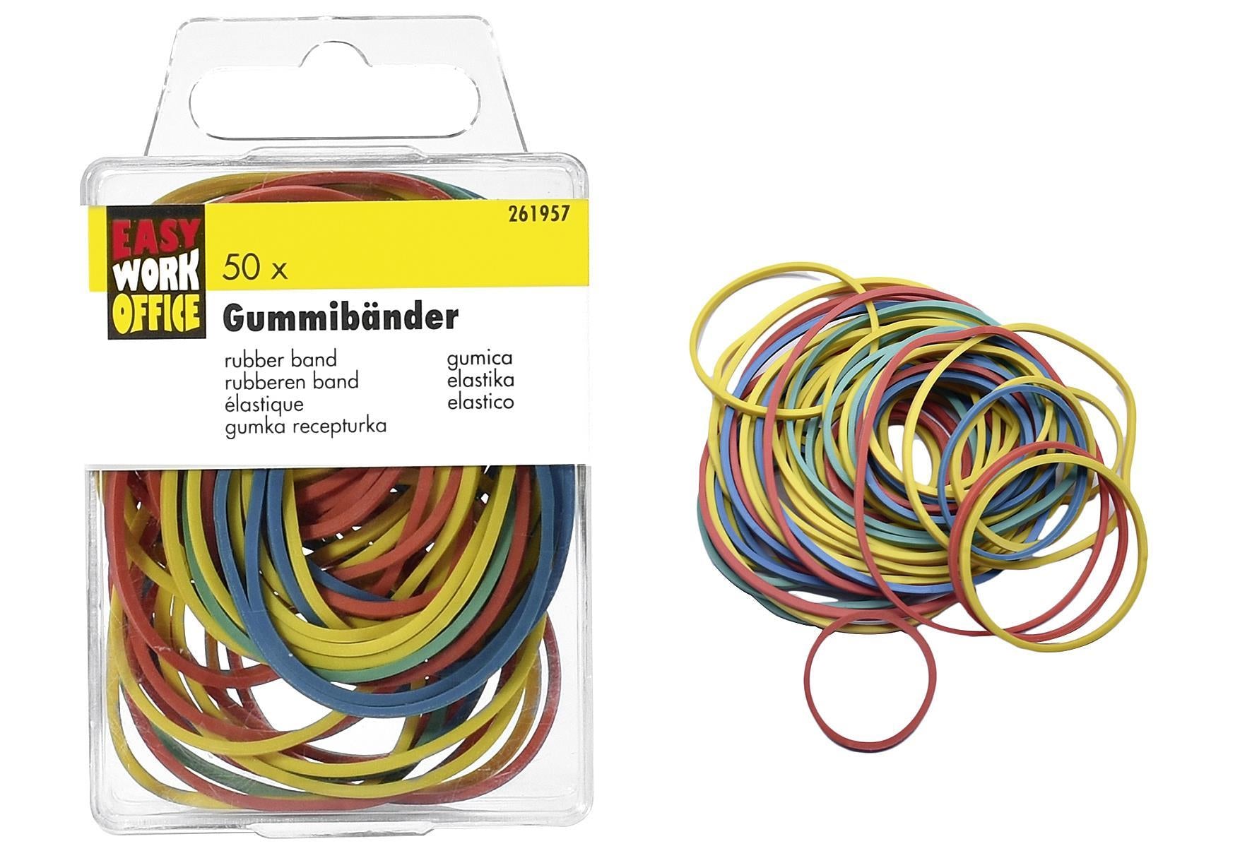 EASY WORK Gummibänder 50er Pack - VPE: 12