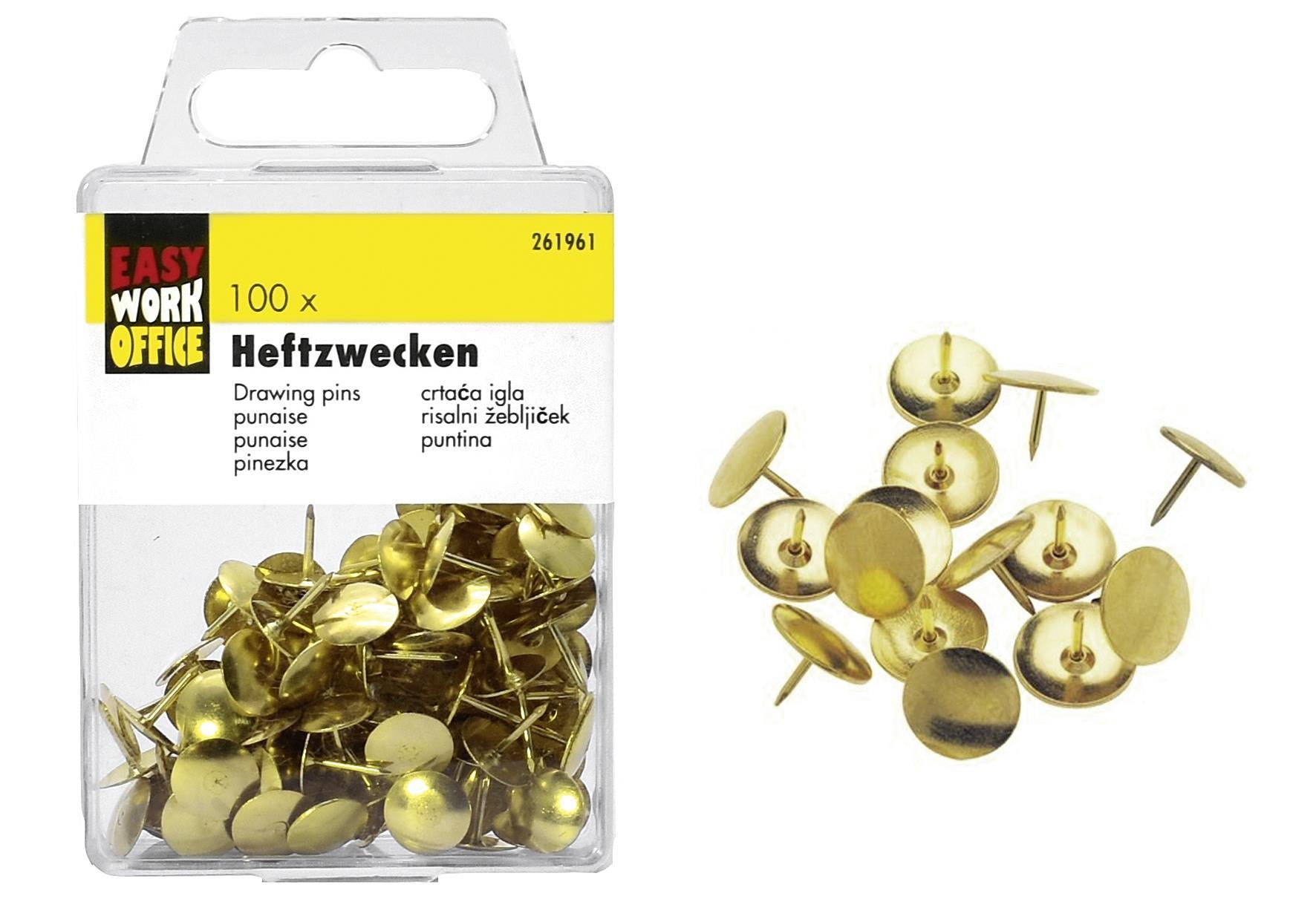 EASY WORK Heftzwecken 100er Pack - VPE: 12