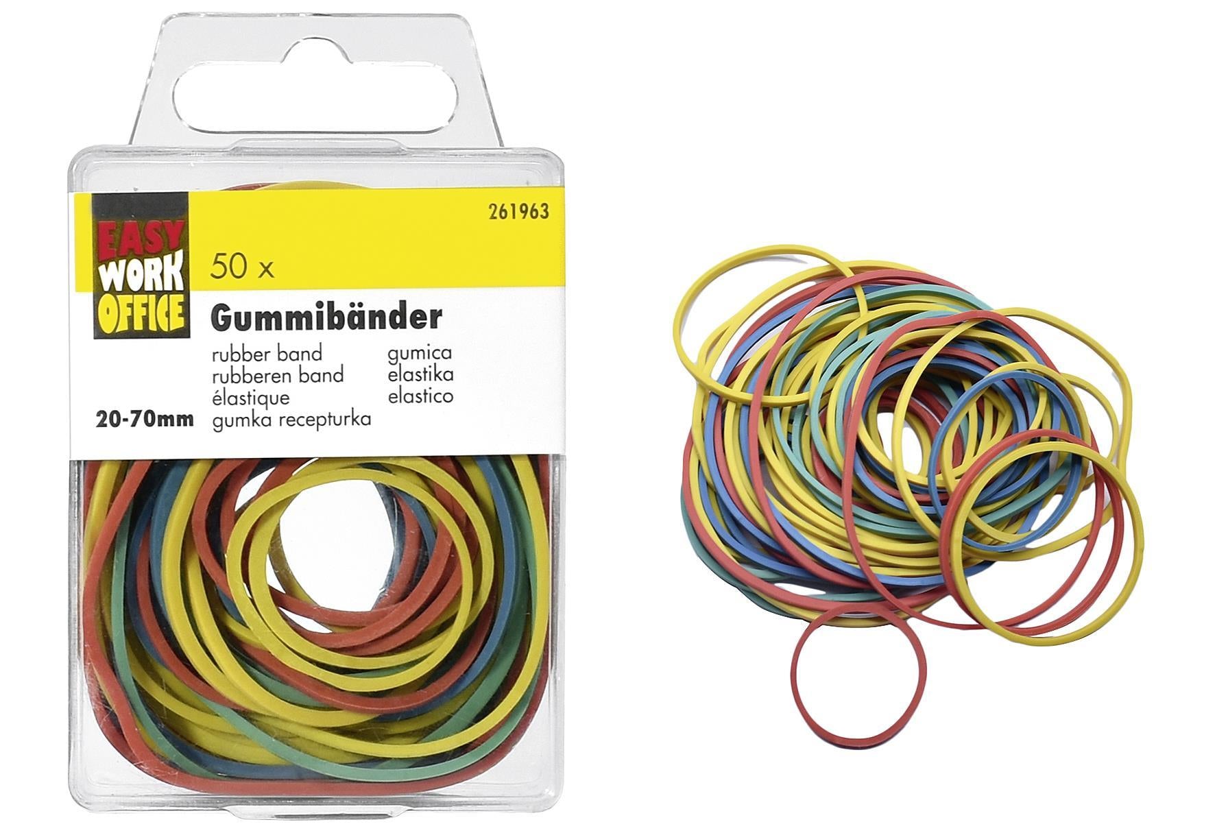 EASY WORK Gummibänder 50er Pack - VPE: 12