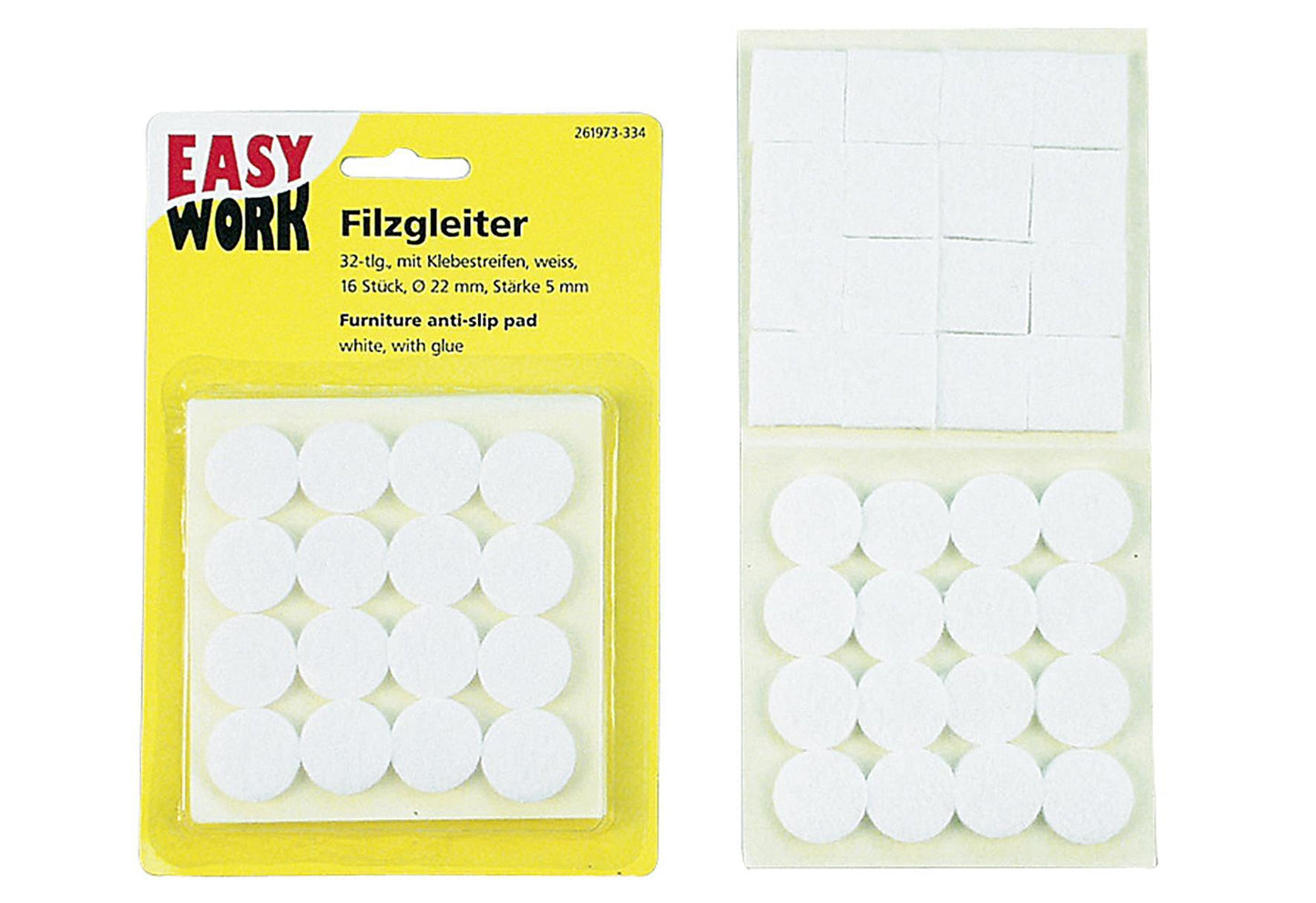 EASY WORK Filzgleitersortiment 32-teilig - VPE: 12