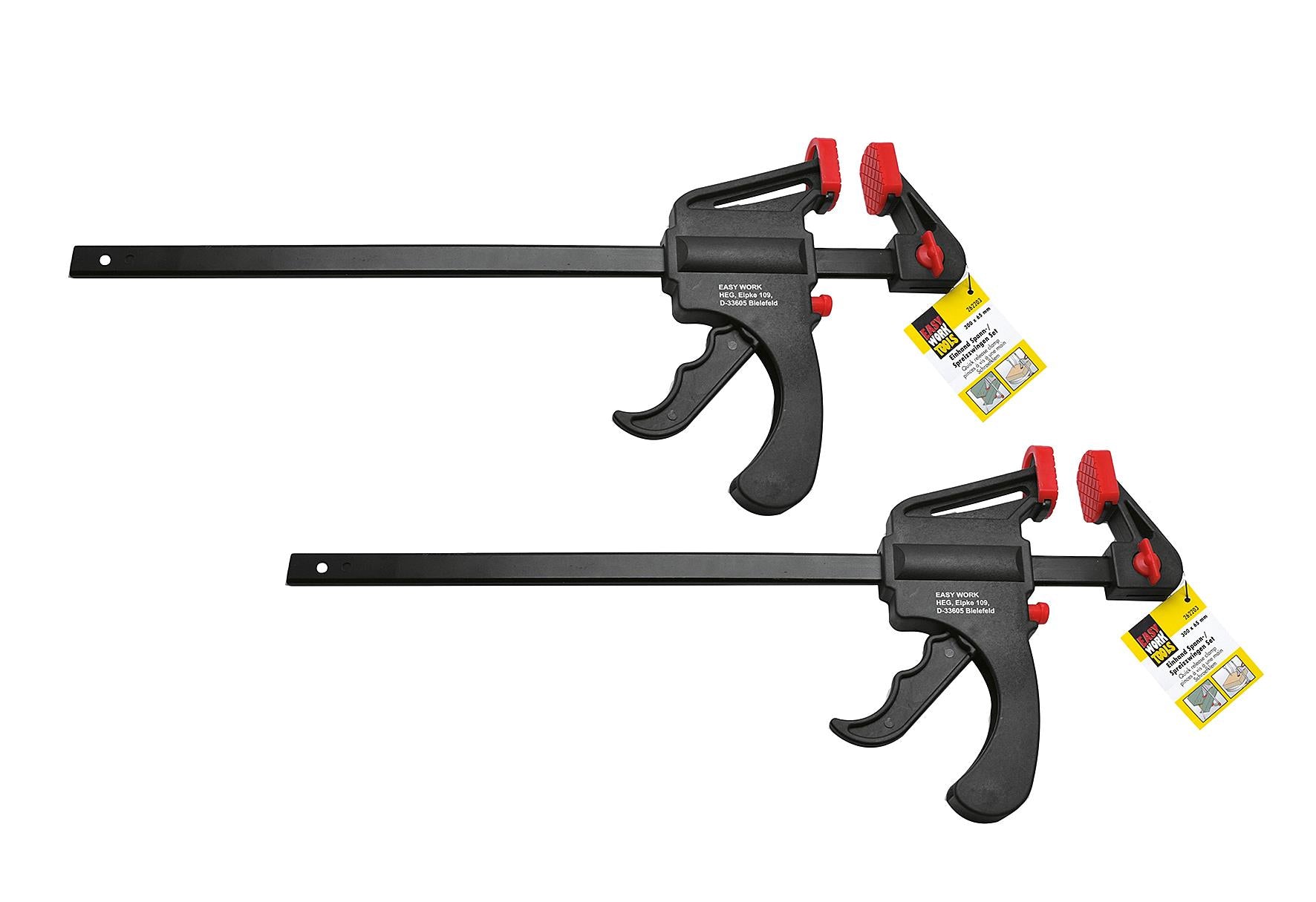 EASY WORK Einhand Spann-Spreizzwinge 2er Set - VPE: 6