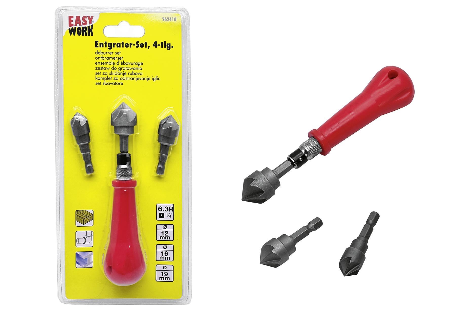 EASY WORK Handentgrater-Set 4-teilig - VPE: 6