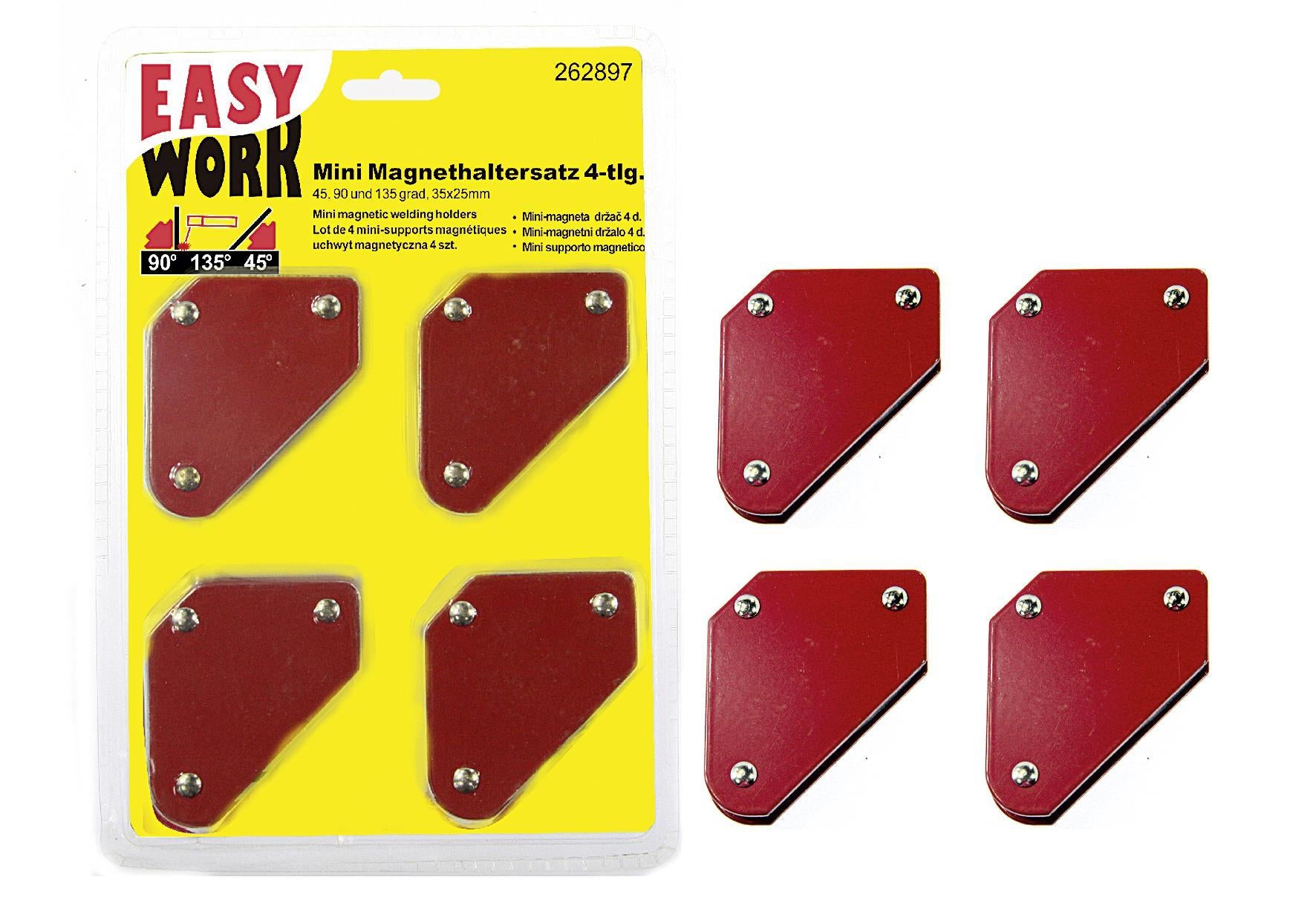 EASY WORK Mini Magnethaltersatz 4er Pack - VPE: 12