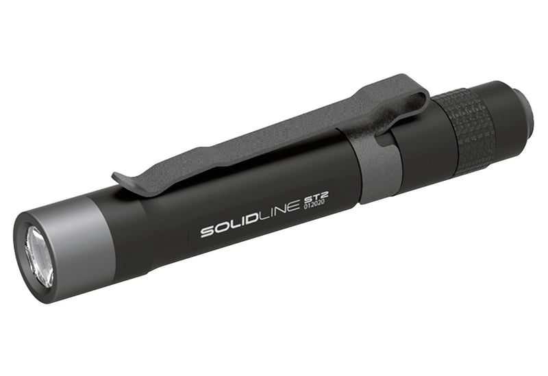 SOLIDLINE LED Taschenlampe 'SOLIDLINE' ST2 Lampe Taschenclip Batterie