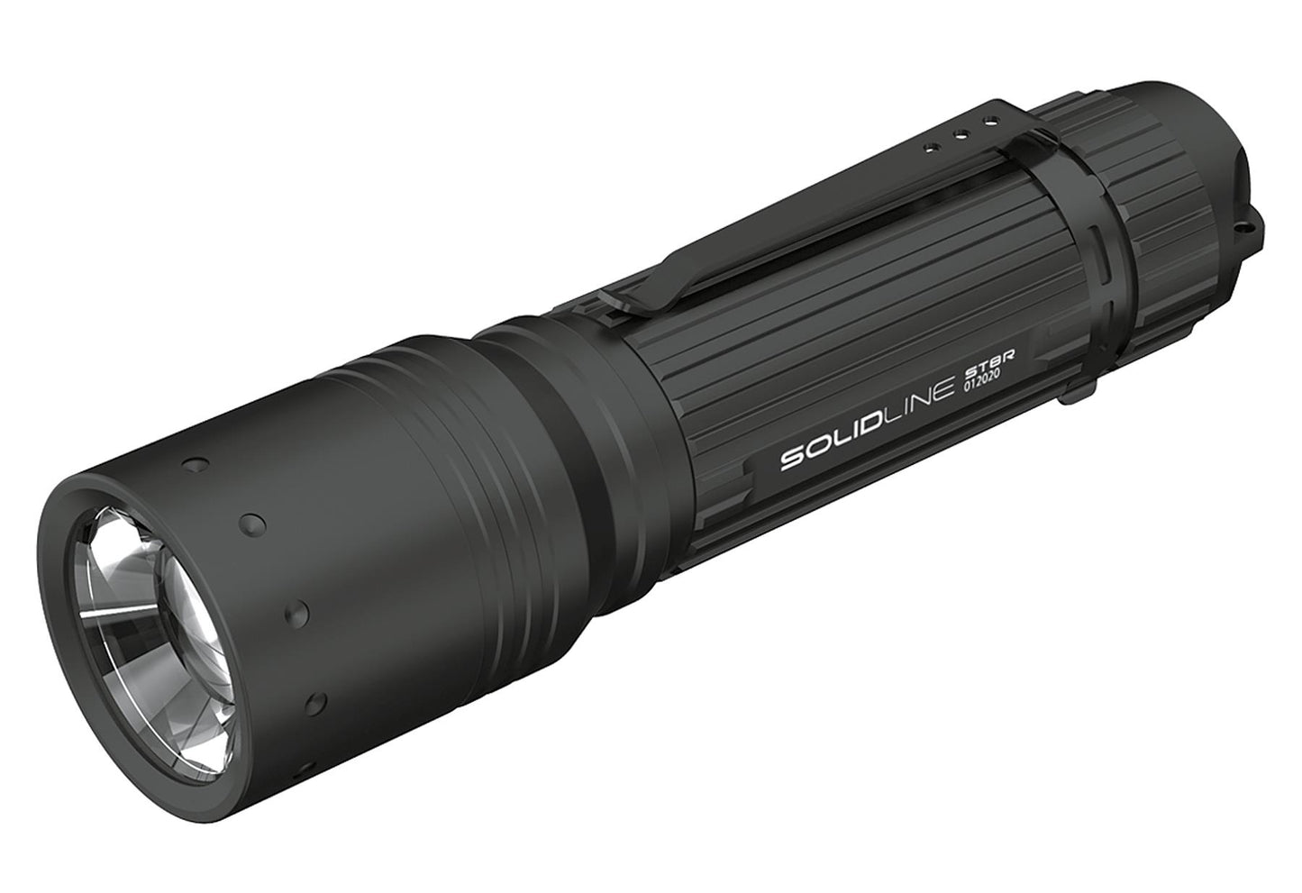 SOLIDLINE LED Taschenlampe 'SOLIDLINE' ST8R Lampe 1 Akkusatz Floating Charge System Taschenclip USB Kabel Lithium-Ionen-Akku
