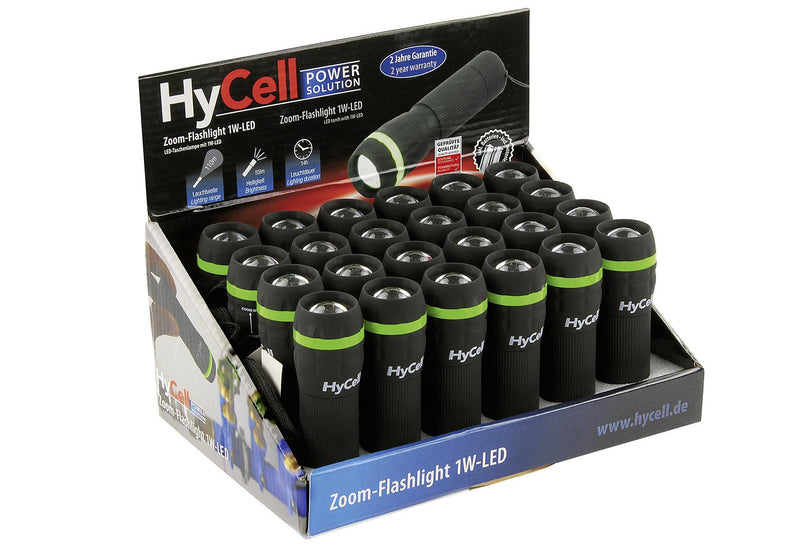 ANSMANN LED Taschenlampe 'HyCell Zoom-Flashlight' im 24er Display Display mit 24 Taschenlampen - VPE: 24
