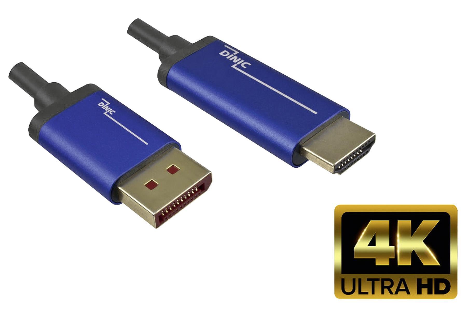 DINIC Premium DP HDMI Kabel 1m - VPE: 4