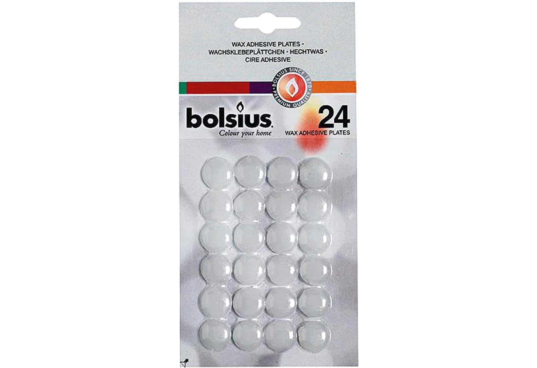 BOLSIUS 24 Haftklebeplättchen auf Karte - VPE: 24