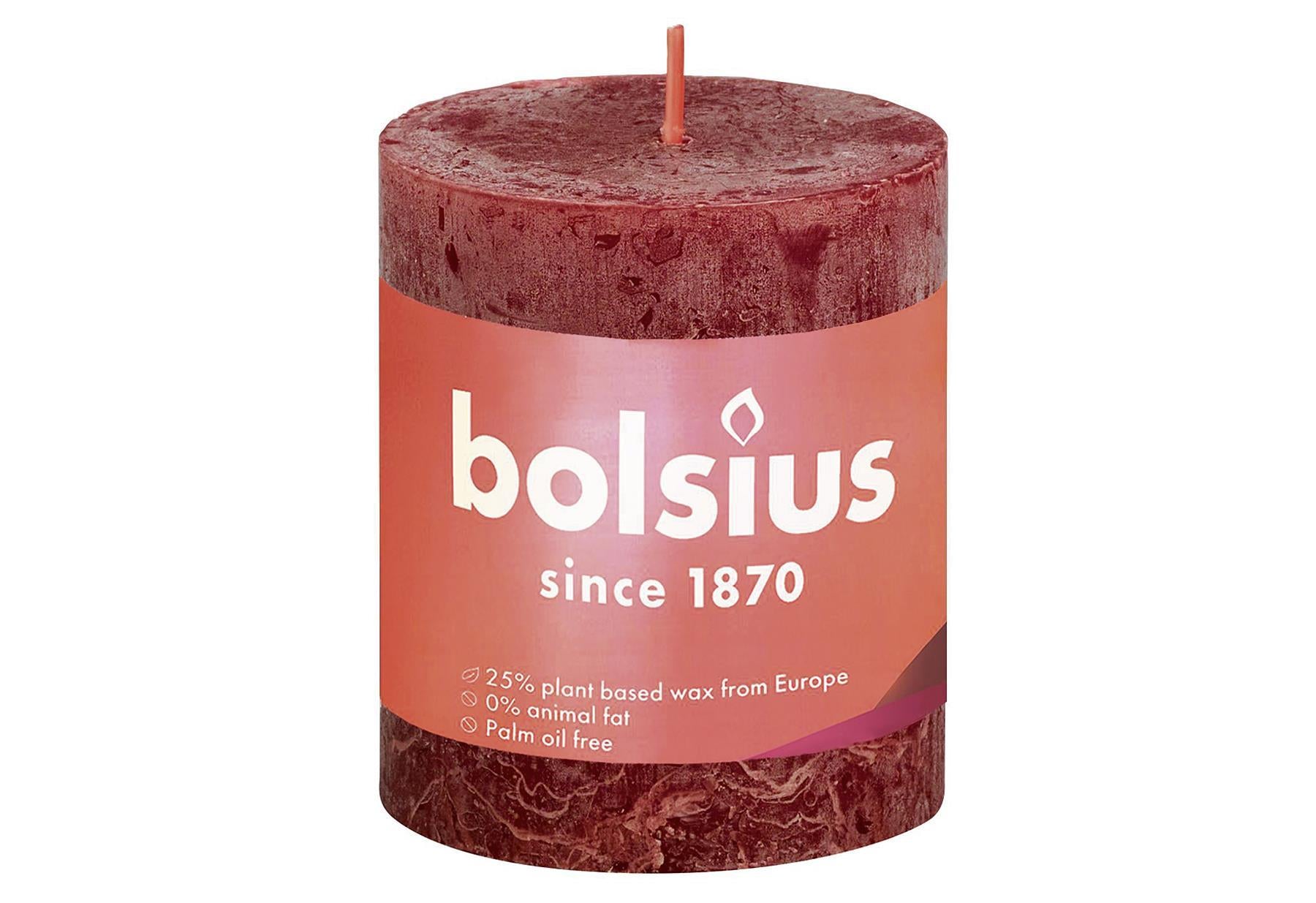 BOLSIUS Stumpenkerze 'Rustiko Shine' - VPE: 4