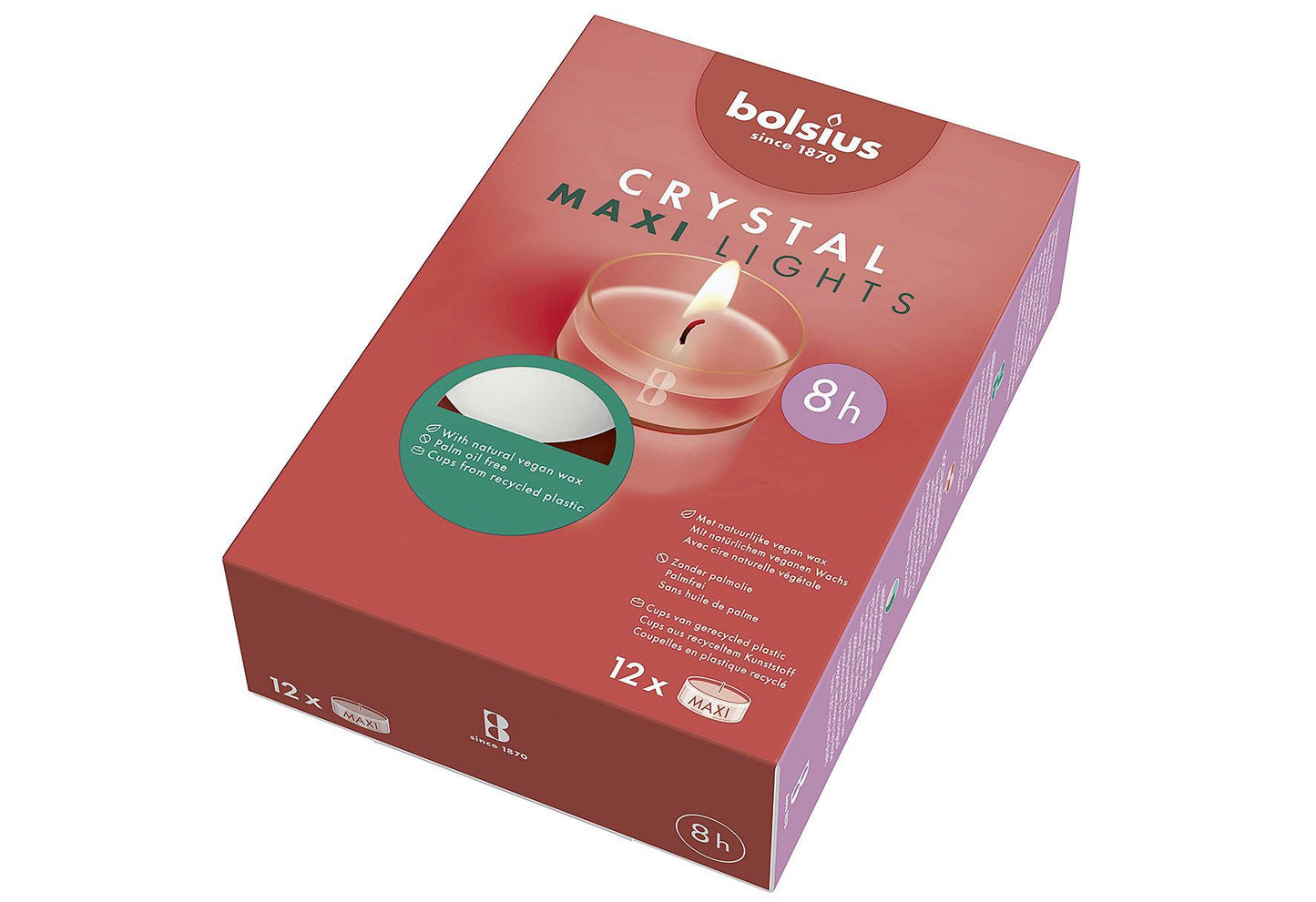 BOLSIUS Teelichte 'Crystal Lights' 12er Pack - VPE: 6