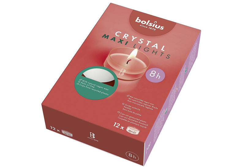 BOLSIUS Teelichte 'Crystal Lights' 12er Pack - VPE: 6