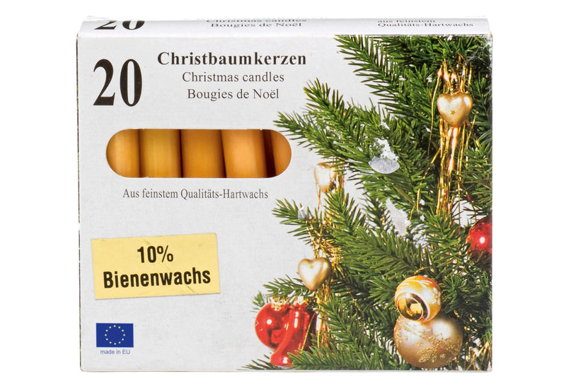 Baumkerze 10% Bienenwachs 10cm Ø12cm natur 20 Pack - VPE: 20