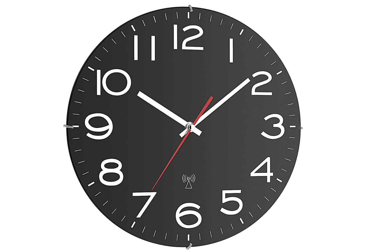 TFA-DOSTMANN Funk-Wanduhr Batteriebetrieb 31cm schwarz