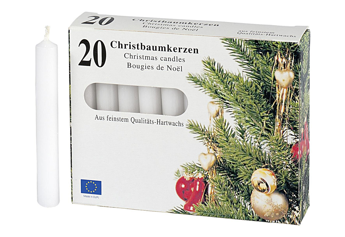 Baumkerze 96cm Ø12cm weiß 20 Pack