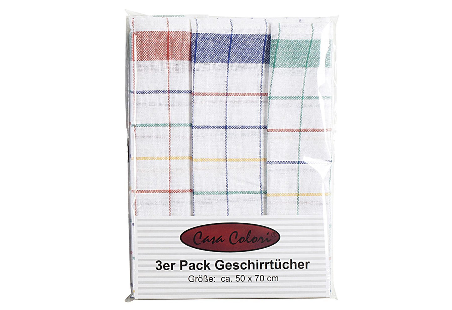 Geschirrtuch „Karo-Design' 3er Pack - VPE: 30