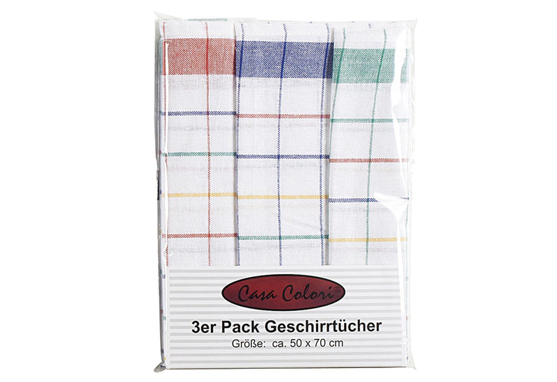 Geschirrtuch „Karo-Design' 3er Pack - VPE: 30