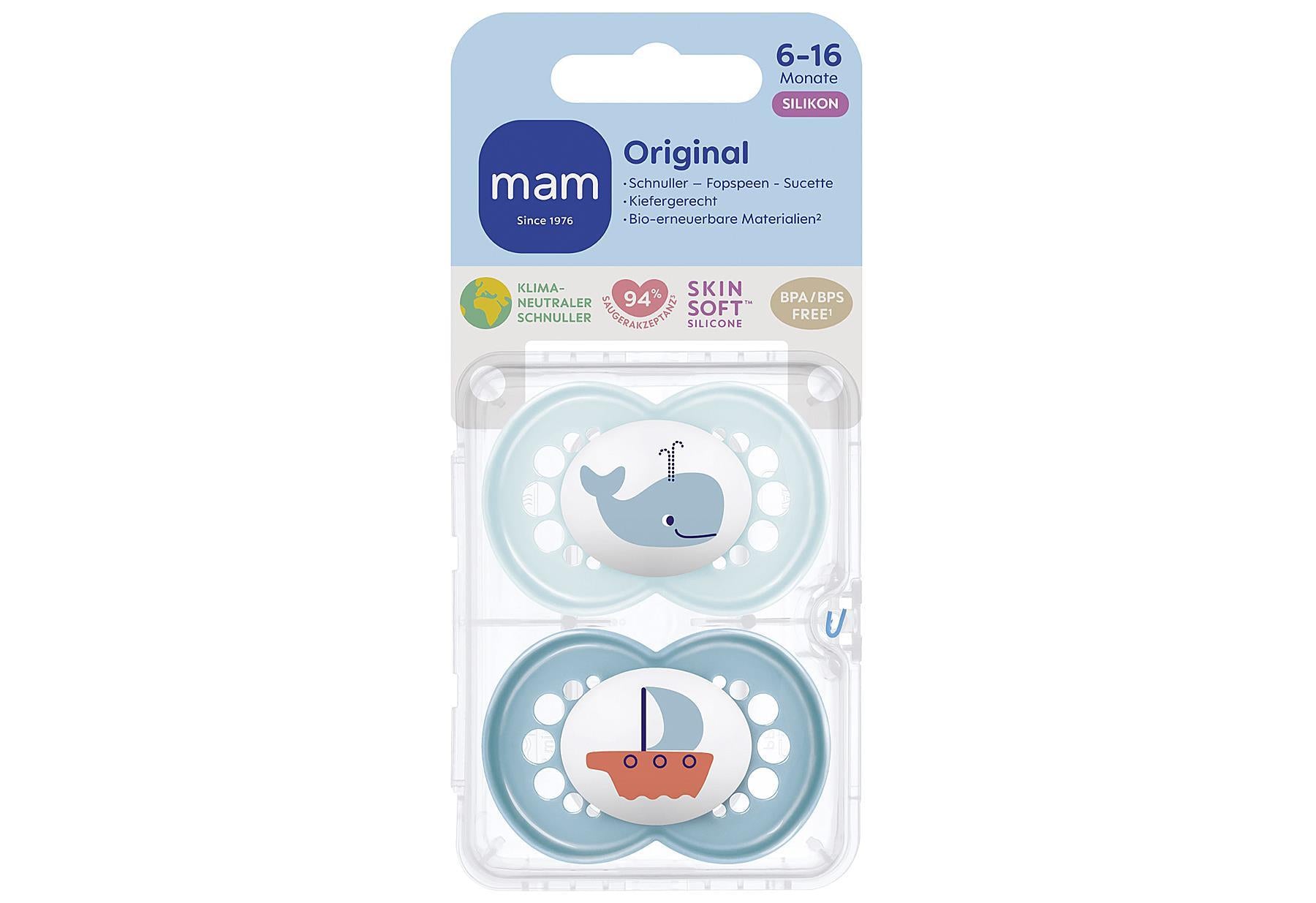 MAM Schnuller Original Silikon 2er Set - VPE: 6