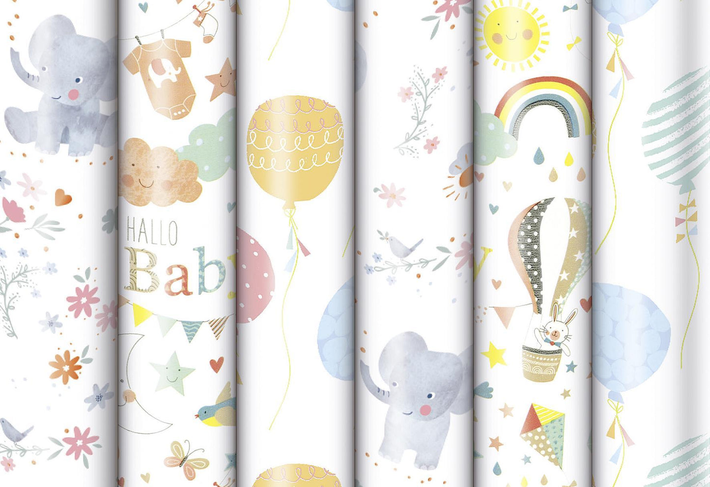 ZOEWIE Geschenkpapier Baby 200 x 70 cm - VPE: 20