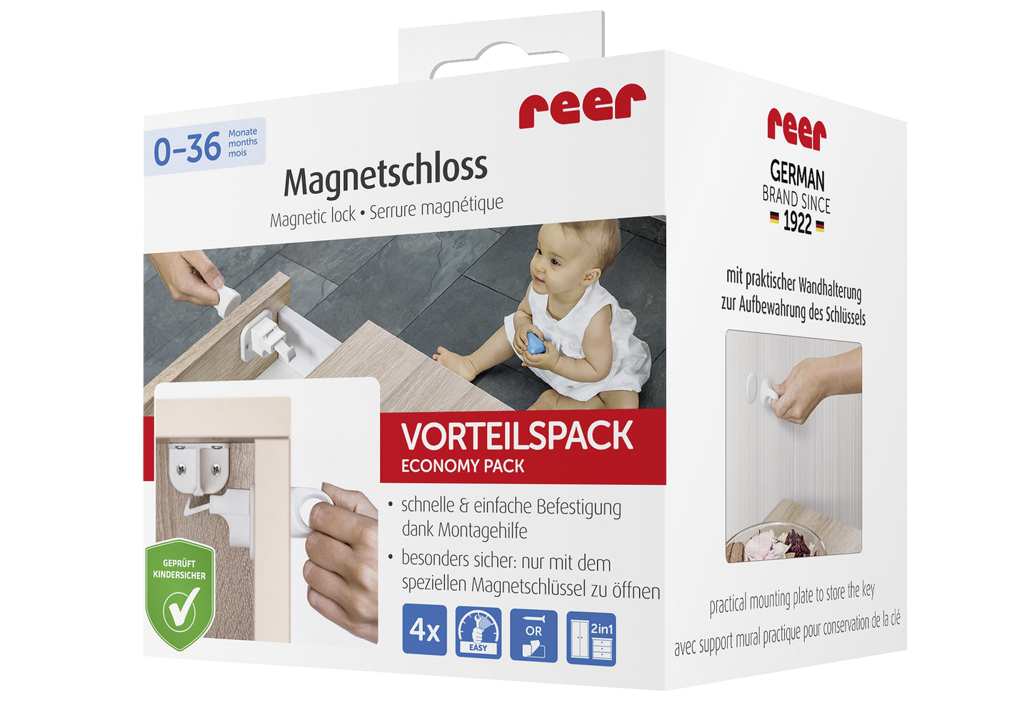 reer Magnetschloss Vorteilspack 4 Stück