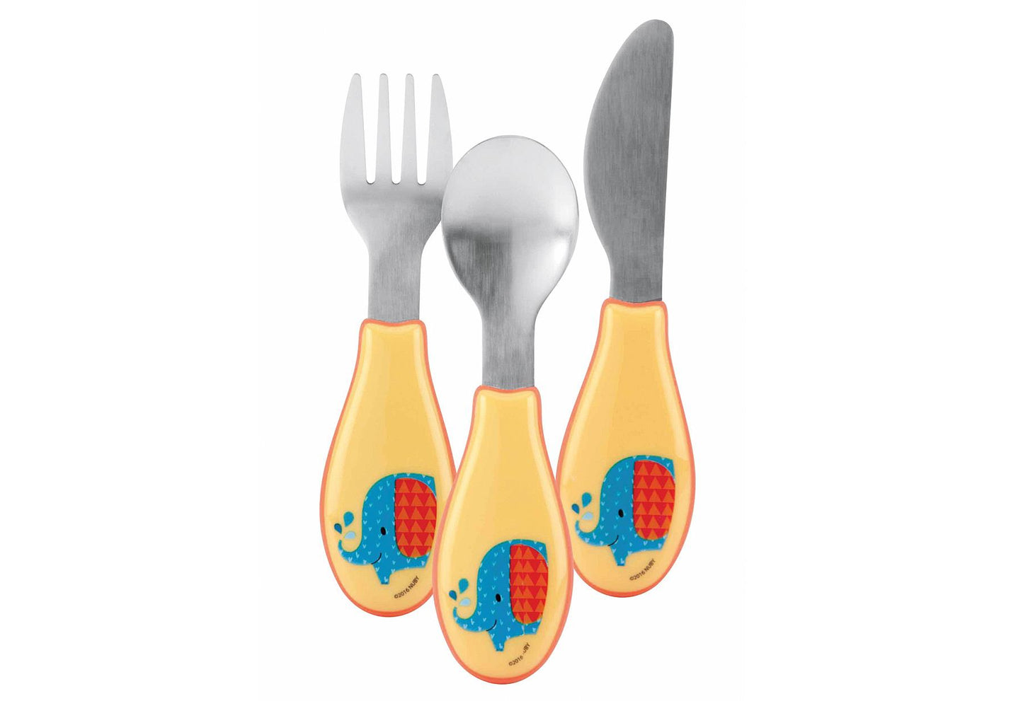 Nuby Esslernbesteck 3-teilig 3fach sortiert - VPE: 6