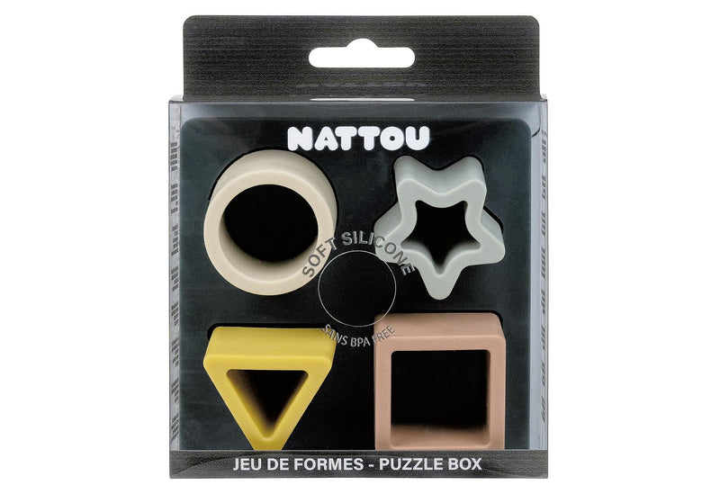 Nattou Steckspiel 1 Steckplatte 4 Klötzchen