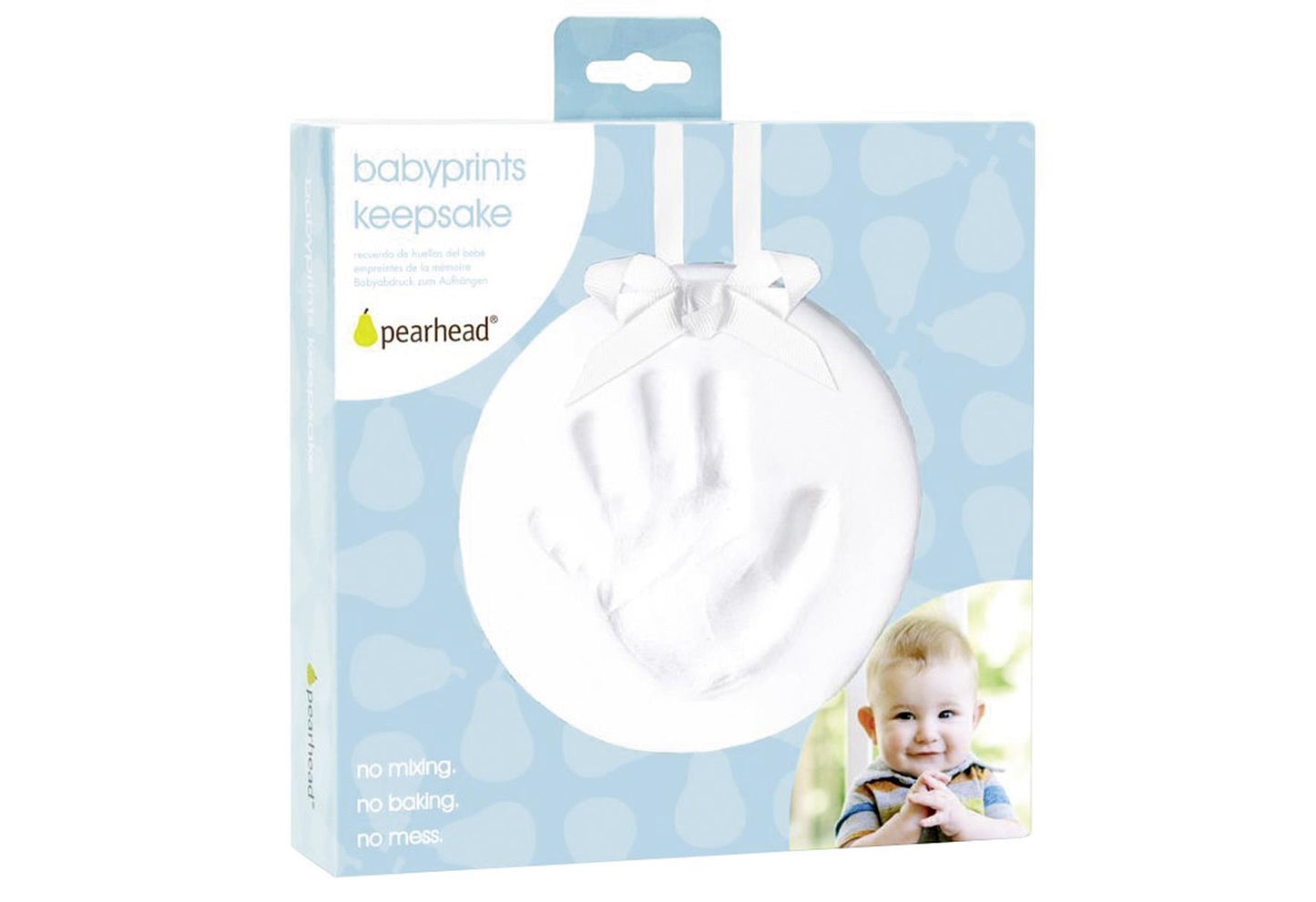 PEARHEAD Baby-Abdruck-AnHänger Inhalt: 1 x Formring 1 x Modelliermasse 1 x Kunststoffroller 1 x Kunststoff Ausstecher 3