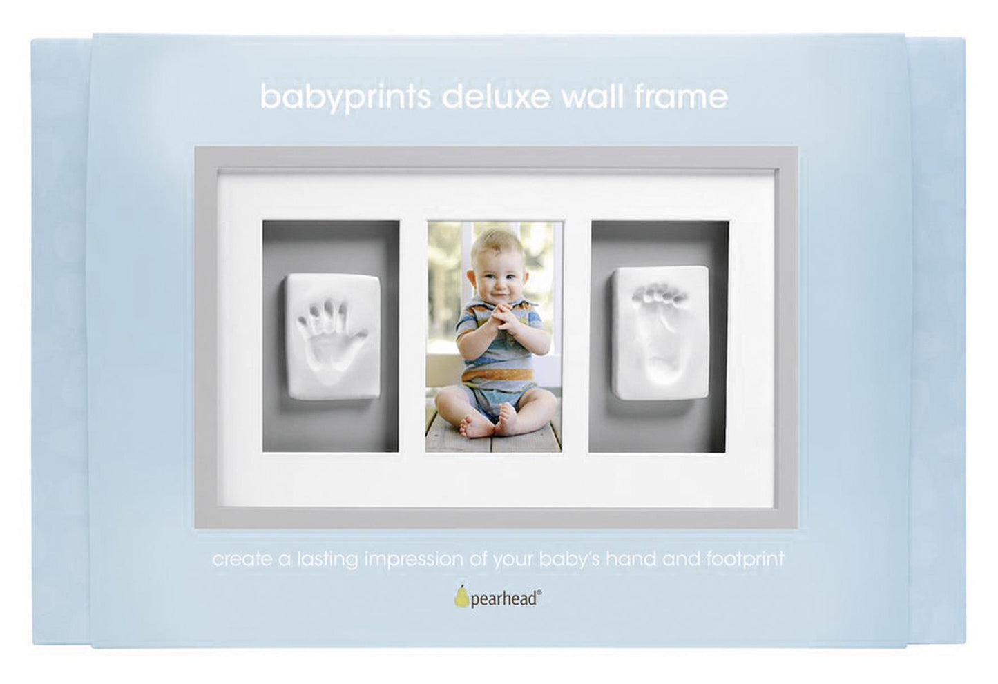 PEARHEAD Babyprints Wandrahmen enthält alles was benötigt wird um einen Fuß- und Handabdruck zu erstellen