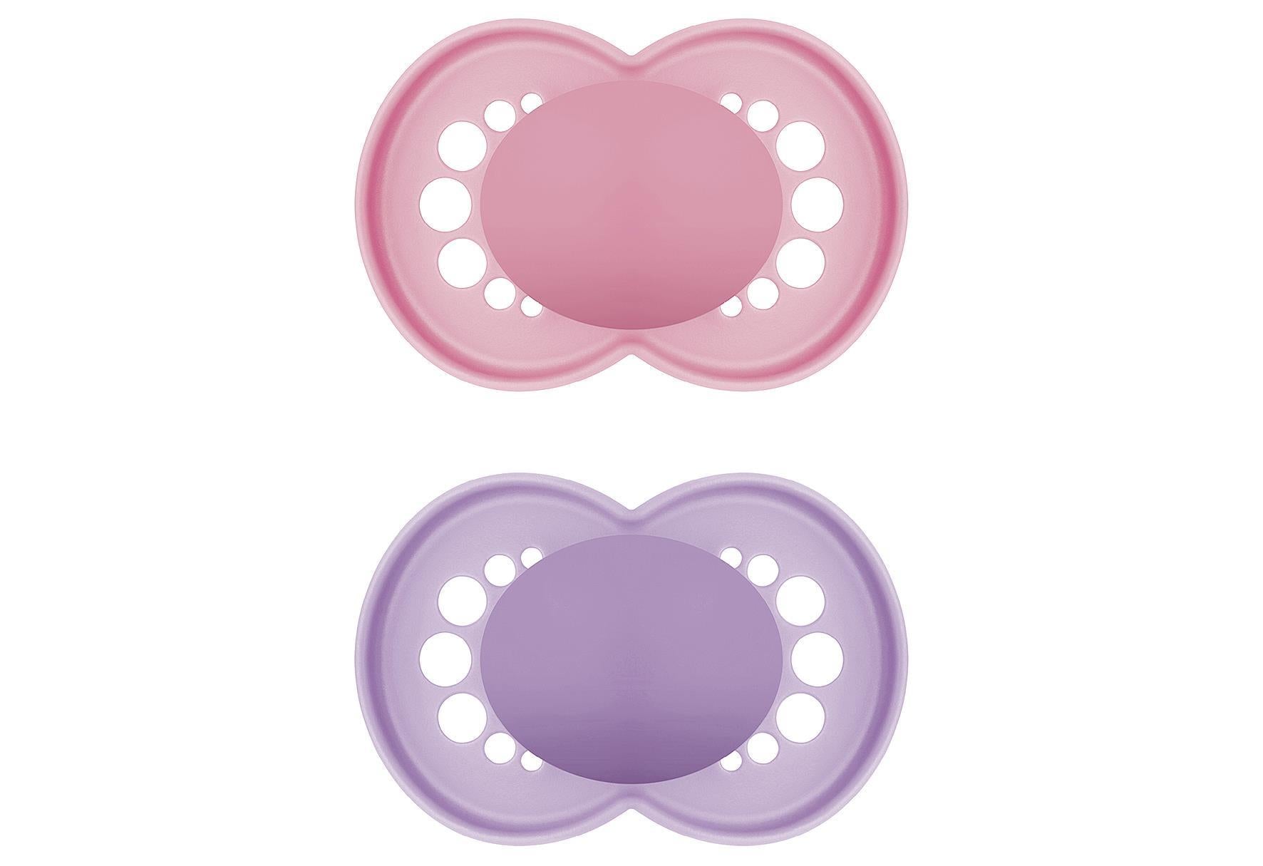 MAM Schnuller Original Pure plain Silikon girl 2er Set - VPE: 6
