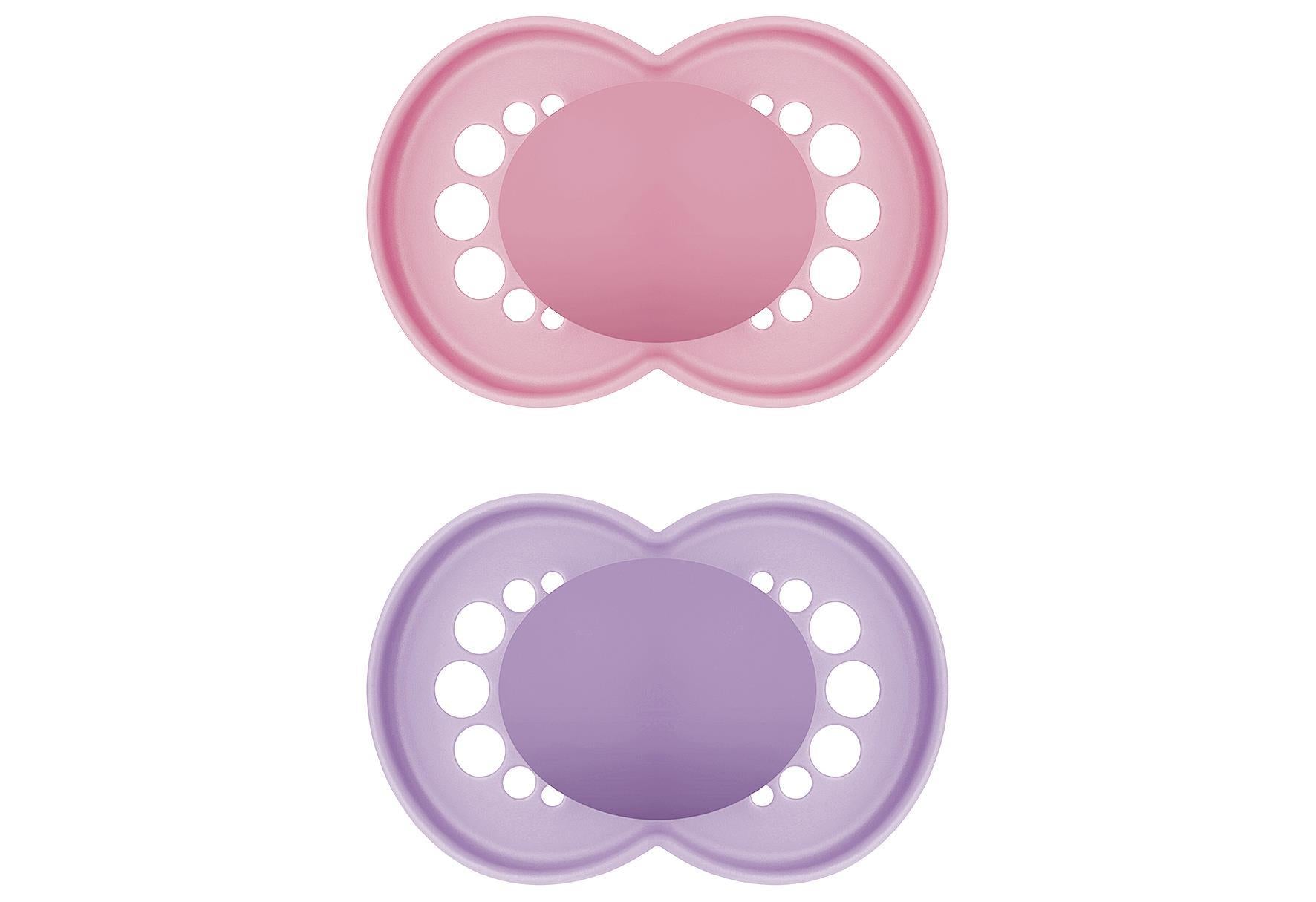 MAM Schnuller Original Pure plain Silikon girl 2er Set - VPE: 6