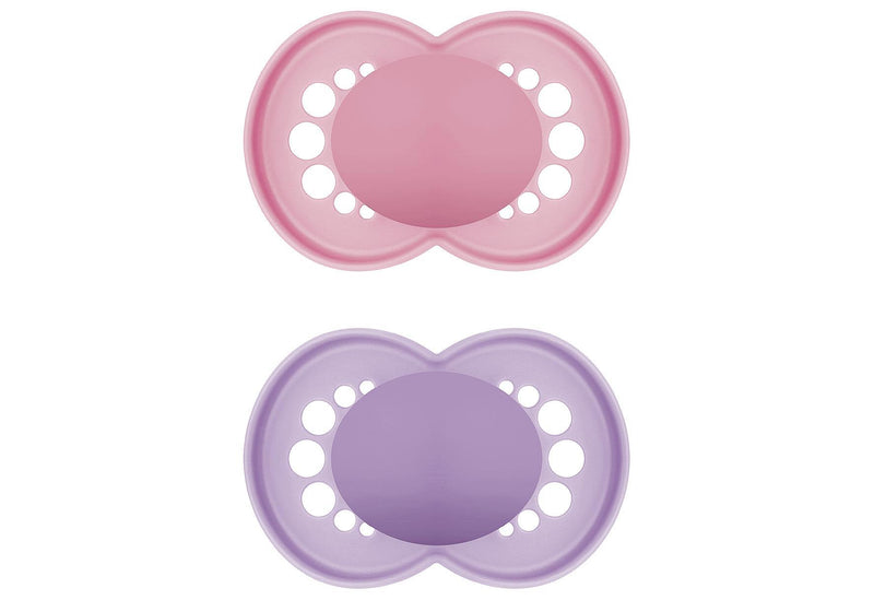 MAM Schnuller Original Pure plain Silikon girl 2er Set - VPE: 6