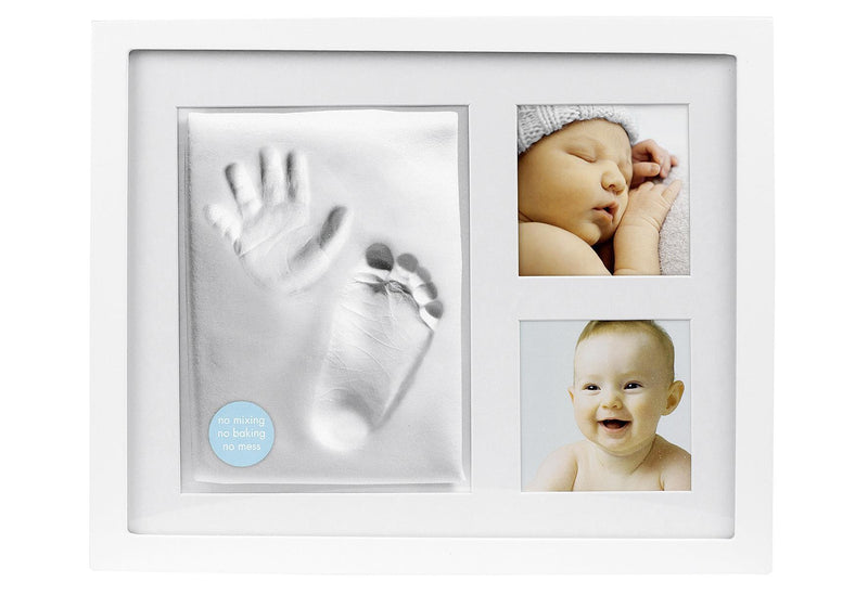 PEARHEAD Fotorahmen 'Baby' für 2 Fotos und Hand- und Fußabdruck Inhalt: Bilderrahmen Passepartout Modelliermasse Ausroller