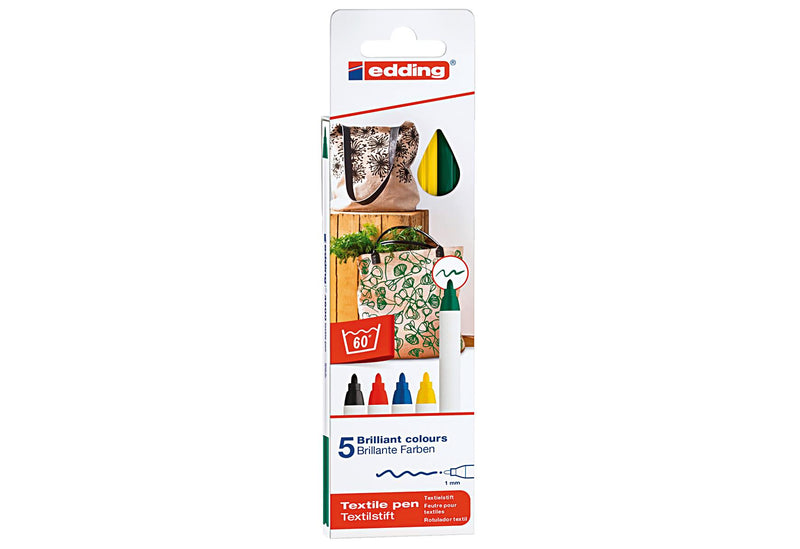 edding Textilstift basic colour 5er Set